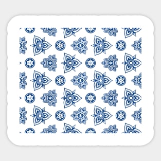 Blue Snowflakes Sticker